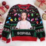 Cute Dinosaur With Name - Personalized Ugly Sweater - Image 5