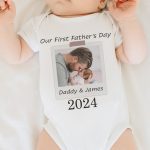 Our First Father's Day - Personalized Photo Matching Shirt - Image 5