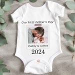 Our First Father's Day - Personalized Photo Matching Shirt - Image 6