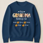 This Grandma Belongs To Autumn Pattern- PersonalizedOne Size Shirt - Image 3