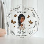 Affirmation Gift God Says You Are New Version - Personalized Acrylic Plaque - Image 2