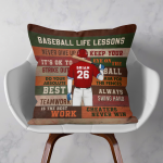 Baseball Life Lessons - Personalized Pillow (Insert Included) - Image 2