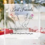 Best Friends Birth Month Flower - Personalized Acrylic Plaque - Image 5