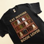 Cat Parents Book Lovers - PersonalizedOne Size Shirt - Birthday Gift For Cat Mom, Cat Dad - Image 3
