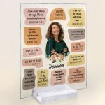 Christian Bible Verse Affirmations - Personalized Acrylic Photo Plaque - Gift For Daughter - Image 5