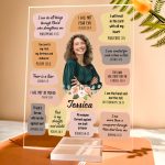 Christian Bible Verse Affirmations - Personalized Acrylic Photo Plaque - Gift For Daughter - Image 6