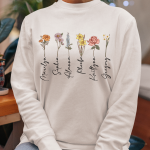 Custom Birth Month Flowers Gift For Mom - PersonalizedOne Size Shirt - Image 2