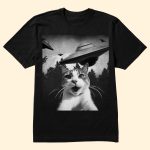 Custom Funny Pet Face - Ufo - Personalized PhotoOne Size Shirt - Image 2