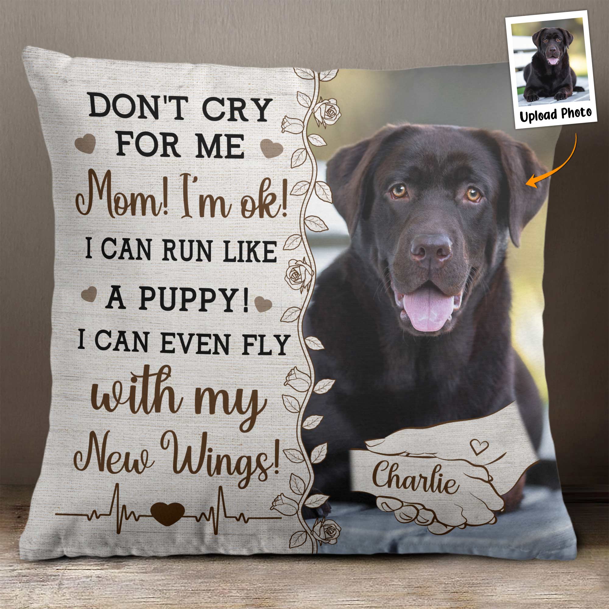Don_T-Cry-For-Me_-Mom-Personalized-Photo-Pillow-_Insert-Included_1.jpg Don't Cry For Me, Mom - Personalized Photo Pillow (Insert Included) - Image 1
