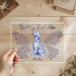 Don't Cry Sweet Mama Dog Memorial Toile De Jouy - Personalized Acrylic Plaque - Image 2