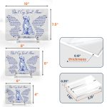 Don't Cry Sweet Mama Dog Memorial Toile De Jouy - Personalized Acrylic Plaque - Image 4