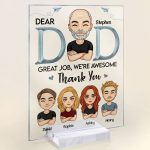 Dad - We’re Awesome Thank You - Personalized Acrylic Plaque - Image 5