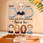 Dad - We’re Awesome Thank You - Personalized Acrylic Plaque - Image 3