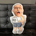 Funny Dad Doing Dad Sh*t Custom Face - Personalized Photo Custom Shaped Pillow - Image 2