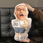 Funny Dad Doing Dad Sh*t Custom Face - Personalized Photo Custom Shaped Pillow - Image 3