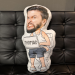 Funny Dad Doing Dad Sh*t Custom Face - Personalized Photo Custom Shaped Pillow - Image 4