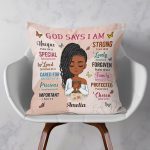 God Says I Am Unique - Personalized Pillow (Insert Included) - Image 2