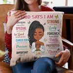 God Says I Am Unique - Personalized Pillow (Insert Included) - Image 3