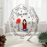 God Says You Are Bible Verses With Birth Flower - Personalized Acrylic Plaque - Image 3