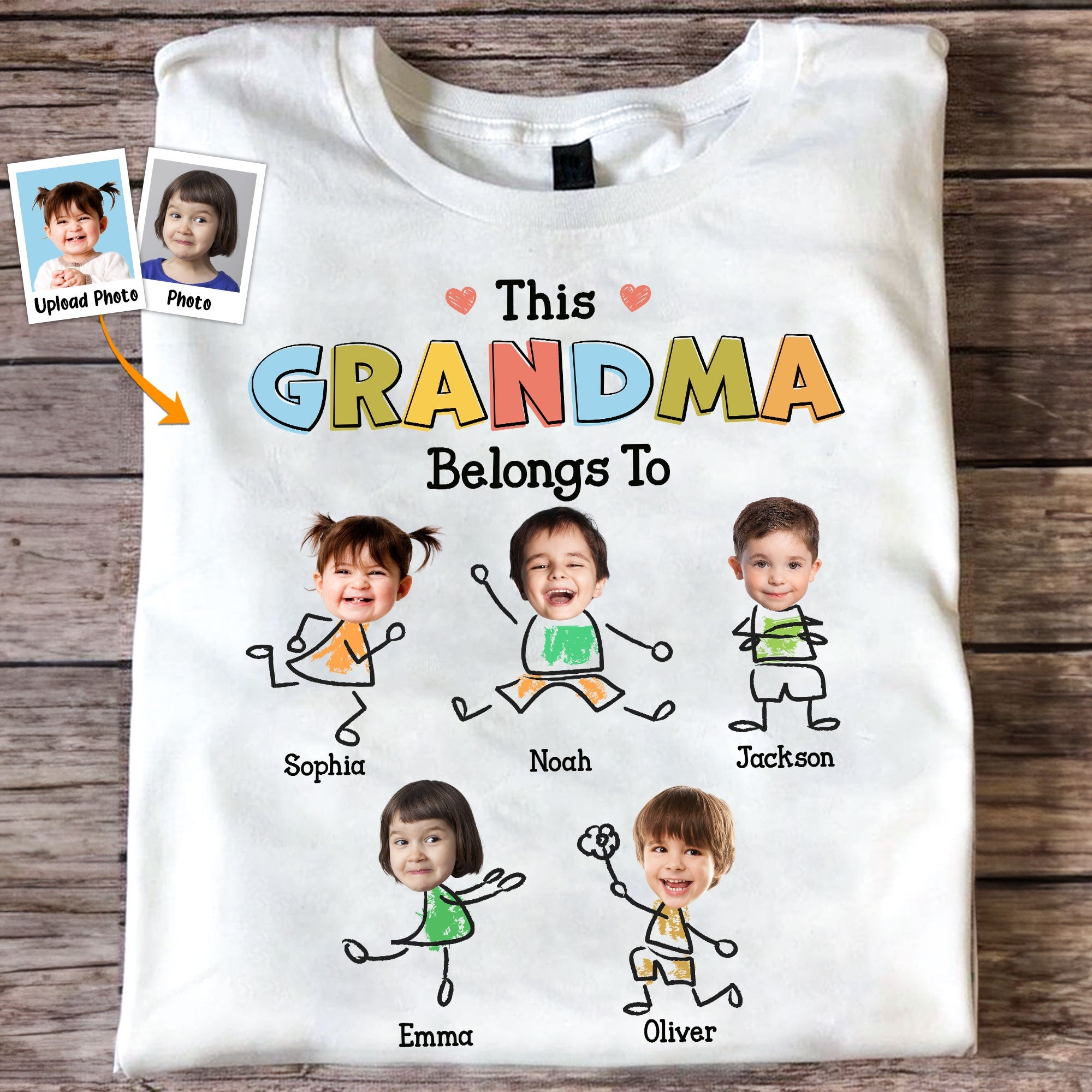 Grandma-Drawing-Personalized-Shirt_1.jpg Grandma Drawing - PersonalizedOne Size Shirt - Image 1