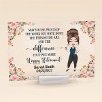 Happy Retirement - Personalized Acrylic Plaque - Retirement Gift For Boss, Colleagues, Coworker, Teacher, Friends