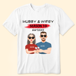 Hubby & Wifey - Personalized Matching Couple Shirts - Ver 2 - Image 2