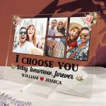 I Choose You - Personalized Acrylic Photo Plaque - Anniversary Gifts For Her, Him - Image 2