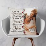 My Favorite Place Is Next To You - Personalized Photo Pillow (Insert Included) - Image 5