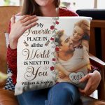 My Favorite Place Is Next To You - Personalized Photo Pillow (Insert Included) - Image 6