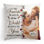 My Favorite Place Is Next To You - Personalized Photo Pillow (Insert Included) - Image 7