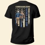 New Version Unbreakable Bond - Father & Son - Personalized Back PrintedOne Size Shirt