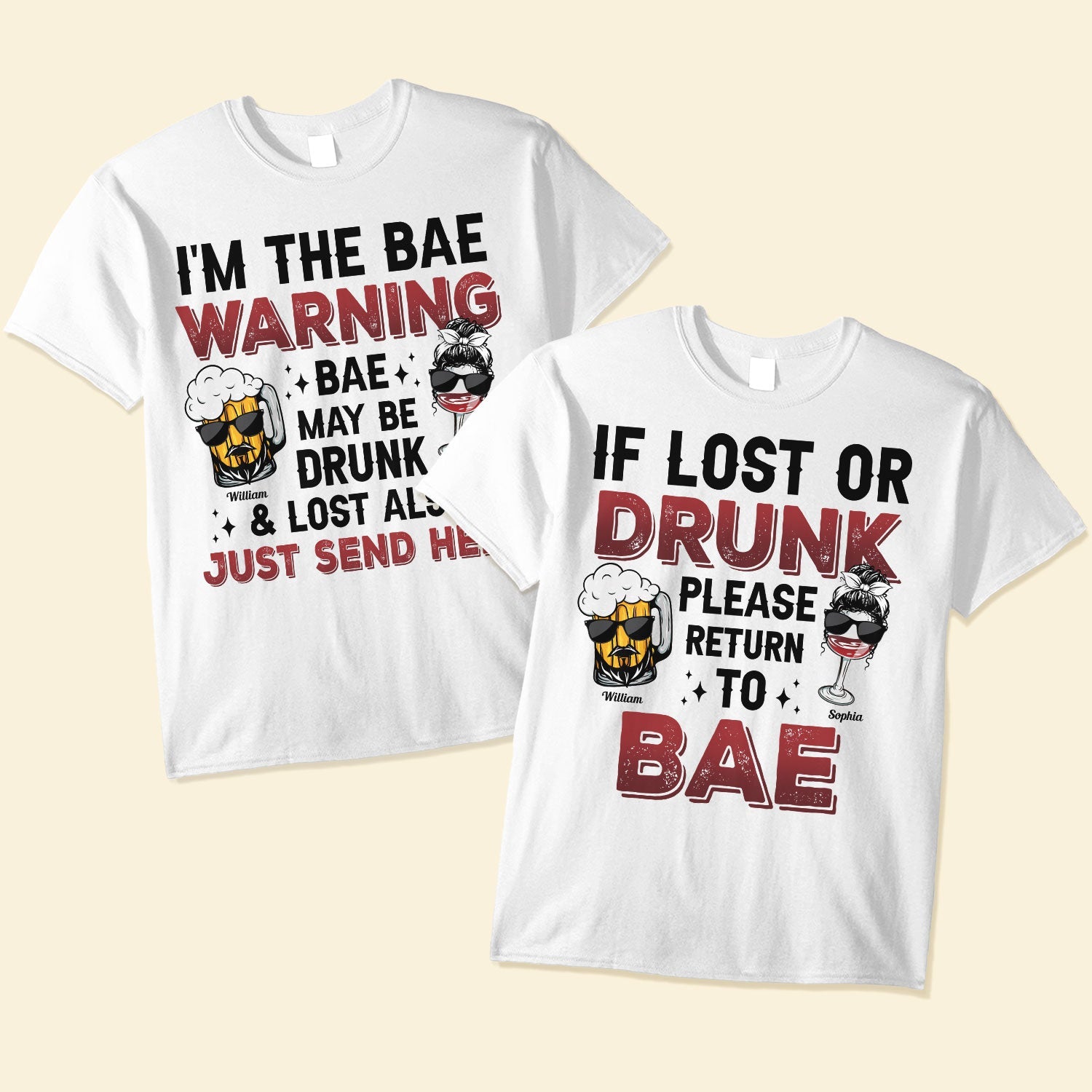 Please-Return-To-Bae-Personalized-Matching-Shirts1.jpg Please Return To Bae - Personalized Matching Couple Shirts - Image 1