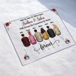 Brothers & Sisters Will Always Be Connected By Heart - Personalized Acrylic Plaque - Image 2