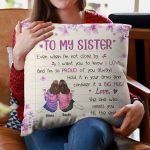 Sister,  I Love And I'm So Proud Of You Always - Personalized Pillow (Insert Included) - Birthday Gift For Sisters, Siblings. Friends, BFF, Besties - Image 3