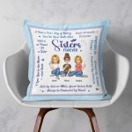 Sisters Forever - Personalized Pillow (Insert Included) - Image 3