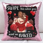Swipe This When You Want Me Naked - Custom Sequin Pillow - Image 3