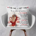 The Day I Met You Romantic Couples Valentines - Personalized Pillow (Insert Included) - Image 2
