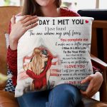 The Day I Met You Romantic Couples Valentines - Personalized Pillow (Insert Included) - Image 3