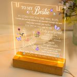 To My Bestie Gifts - Personalized LED Light Acrylic Plaque With Infinity Necklace - Image 2