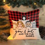 You And Me & The Fur Babies - Personalized Pillow (Insert Included) - Image 3